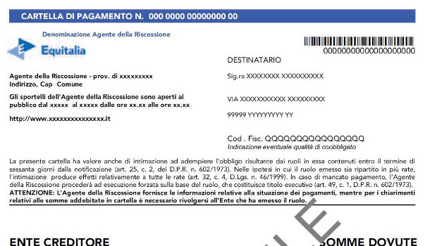 Nuove cartelle di pagamento meno oneri per i debitori