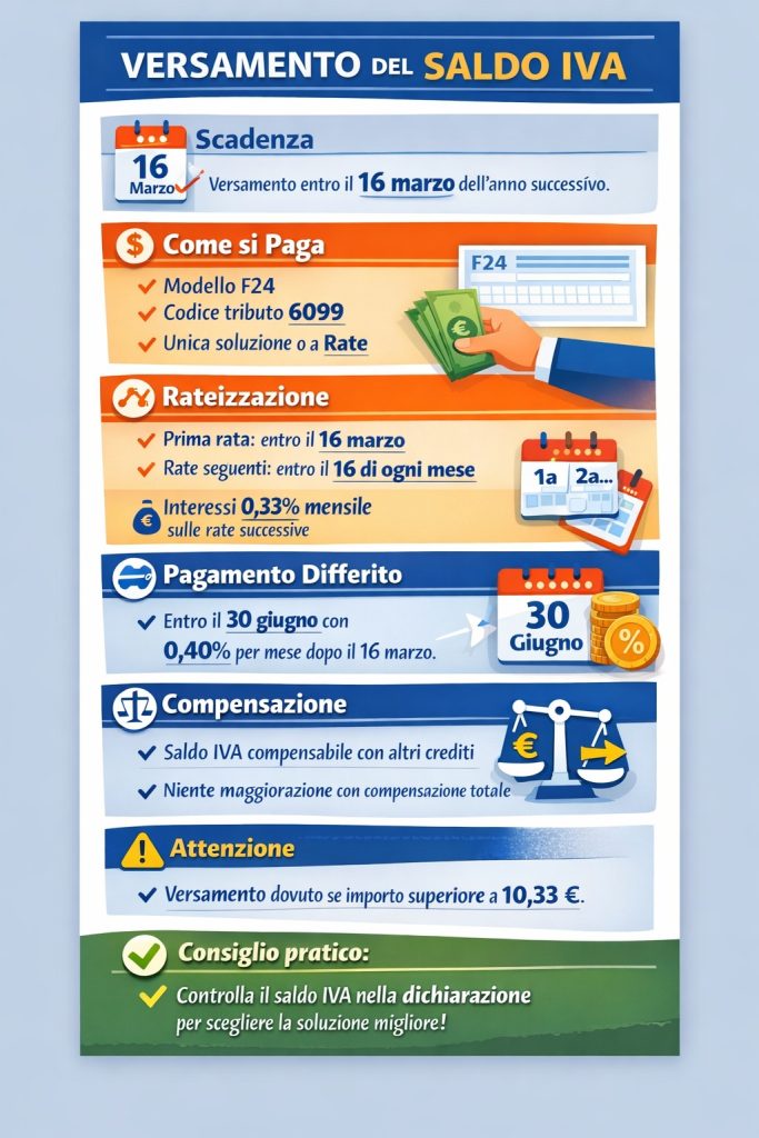 Versamento saldo IVA - infografica