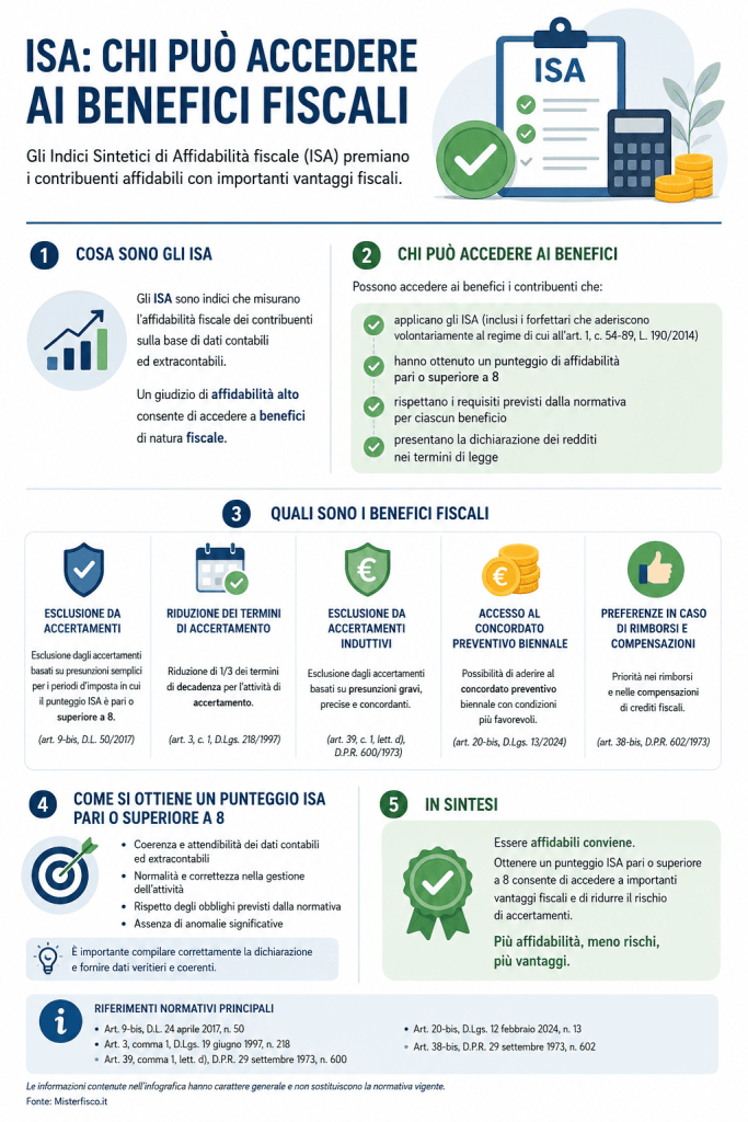 Isa, chi può accedere ai benefici fiscali  - infografica