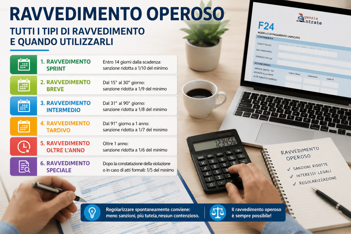Guida al Ravvedimento Operoso come regolarizzare i principali adempimenti fiscali 2026