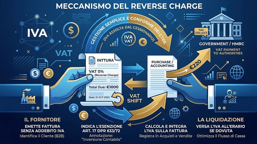Reverse charge IVA cos'è e quando si applica